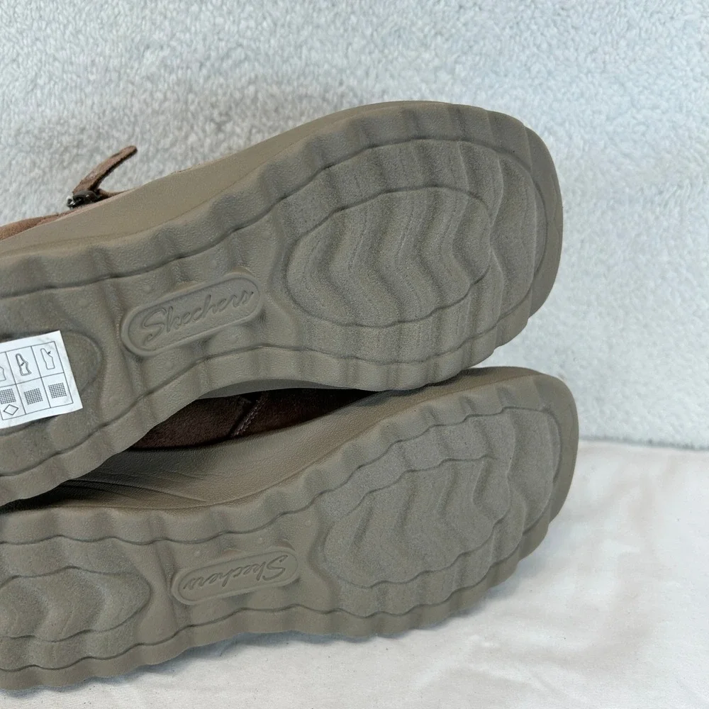 Skechers On-the-GO Joy Savvy Mushroom Brown Vegan Ankle Boots Mens 7‎ New